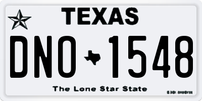 TX license plate DNO1548
