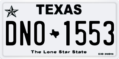 TX license plate DNO1553