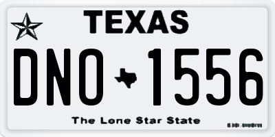 TX license plate DNO1556