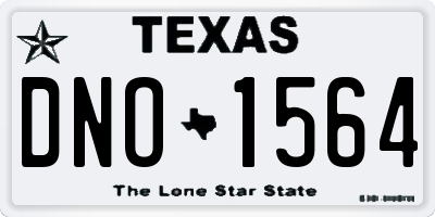 TX license plate DNO1564
