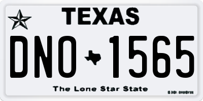 TX license plate DNO1565