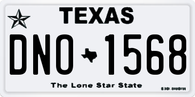 TX license plate DNO1568