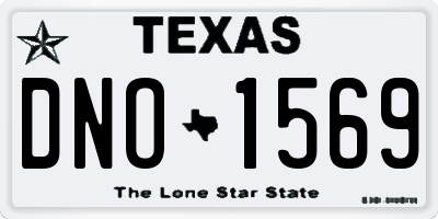 TX license plate DNO1569