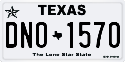 TX license plate DNO1570