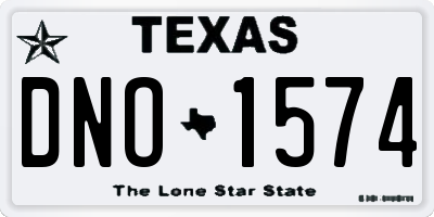 TX license plate DNO1574