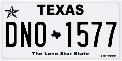 TX license plate DNO1577