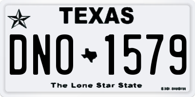 TX license plate DNO1579