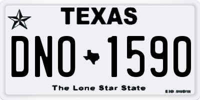 TX license plate DNO1590