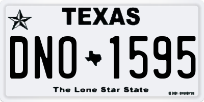 TX license plate DNO1595