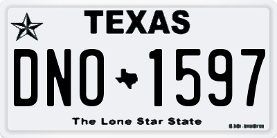 TX license plate DNO1597