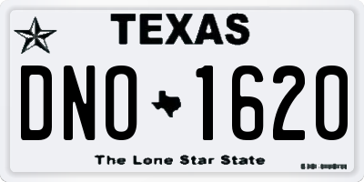 TX license plate DNO1620