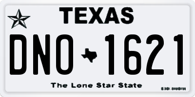 TX license plate DNO1621