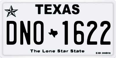TX license plate DNO1622
