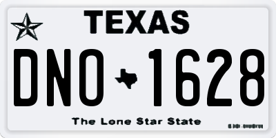 TX license plate DNO1628