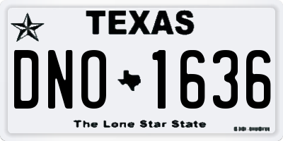 TX license plate DNO1636