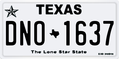 TX license plate DNO1637
