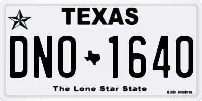 TX license plate DNO1640