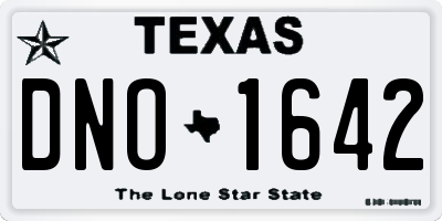 TX license plate DNO1642