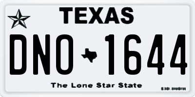 TX license plate DNO1644
