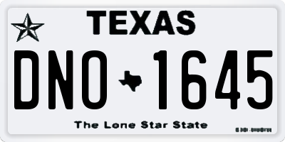 TX license plate DNO1645