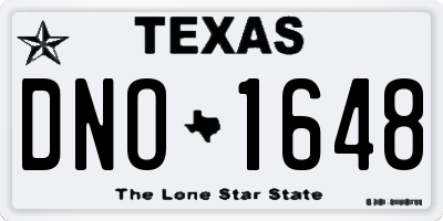 TX license plate DNO1648