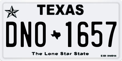 TX license plate DNO1657