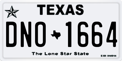 TX license plate DNO1664