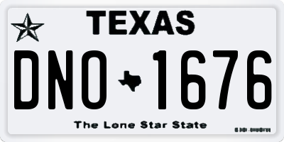 TX license plate DNO1676