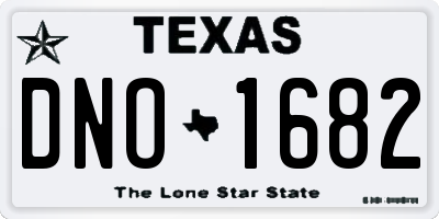 TX license plate DNO1682