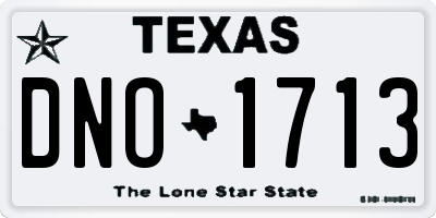 TX license plate DNO1713