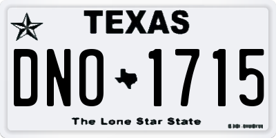 TX license plate DNO1715