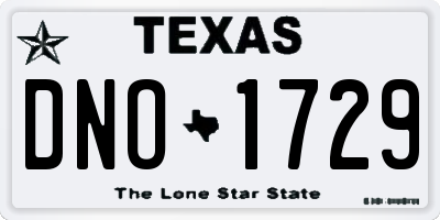 TX license plate DNO1729