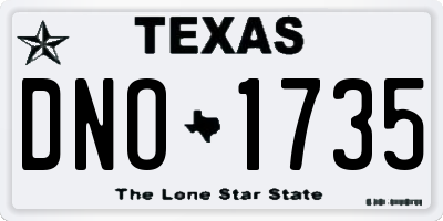 TX license plate DNO1735