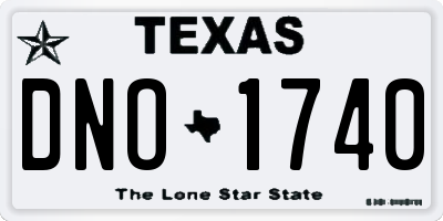 TX license plate DNO1740