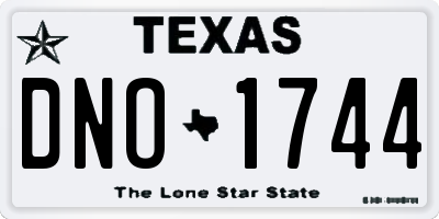 TX license plate DNO1744