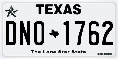 TX license plate DNO1762