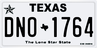 TX license plate DNO1764