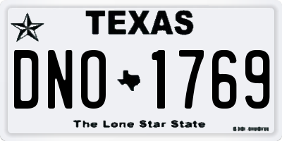 TX license plate DNO1769