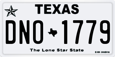 TX license plate DNO1779