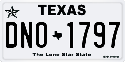 TX license plate DNO1797