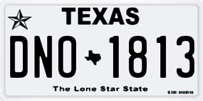 TX license plate DNO1813