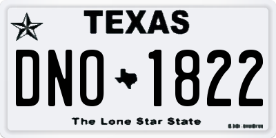 TX license plate DNO1822