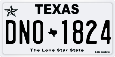 TX license plate DNO1824