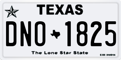 TX license plate DNO1825
