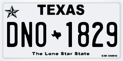 TX license plate DNO1829