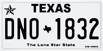 TX license plate DNO1832