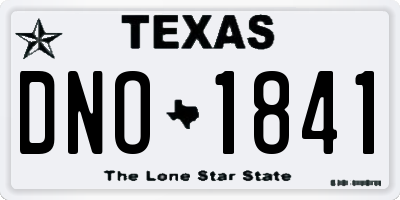 TX license plate DNO1841