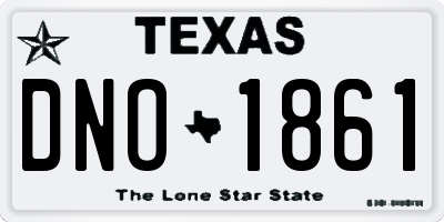 TX license plate DNO1861