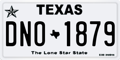 TX license plate DNO1879