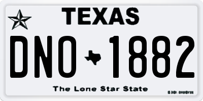 TX license plate DNO1882